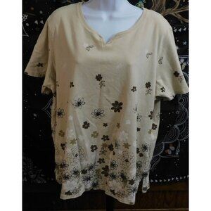 Vintage 90s Classic Elements Woman Floral Top